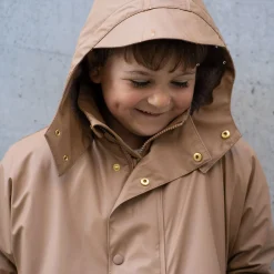 aarhus regenjacke wolle karamell