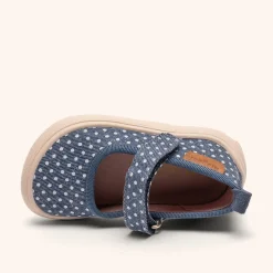 barefoot ballet navy dots