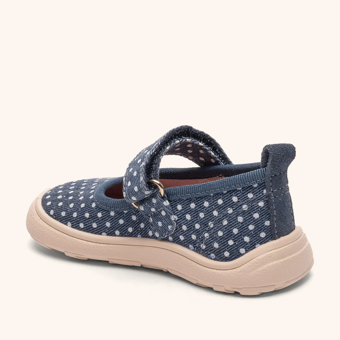 barefoot ballet navy dots