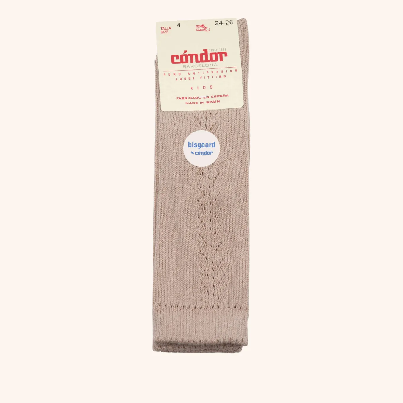 x Cóndor cotton knee high socks with open piedra