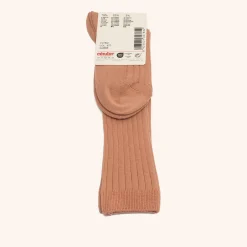 x Cóndor cotton rib knee high socks nougat