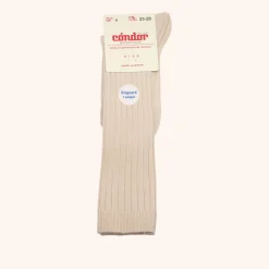 x Cóndor cotton rib knee high socks lino