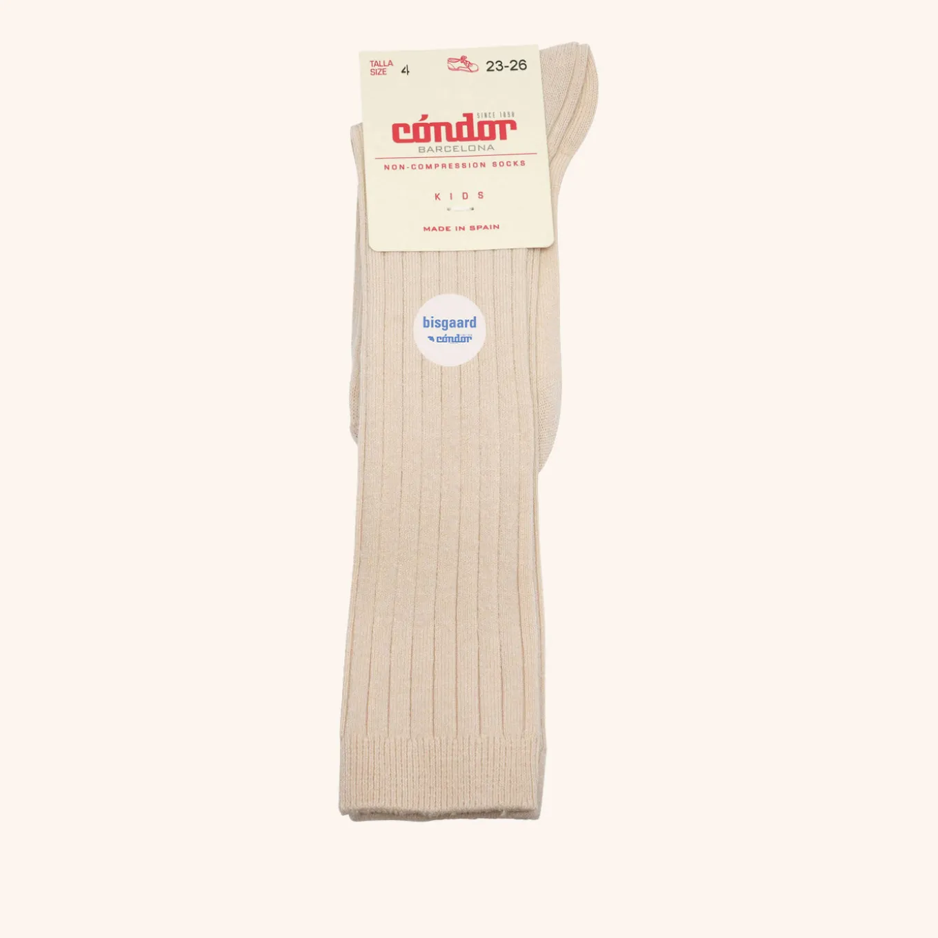 x Cóndor cotton rib knee high socks lino