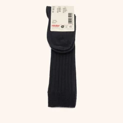 x Cóndor merino wool rib knee high socks azul oscuro